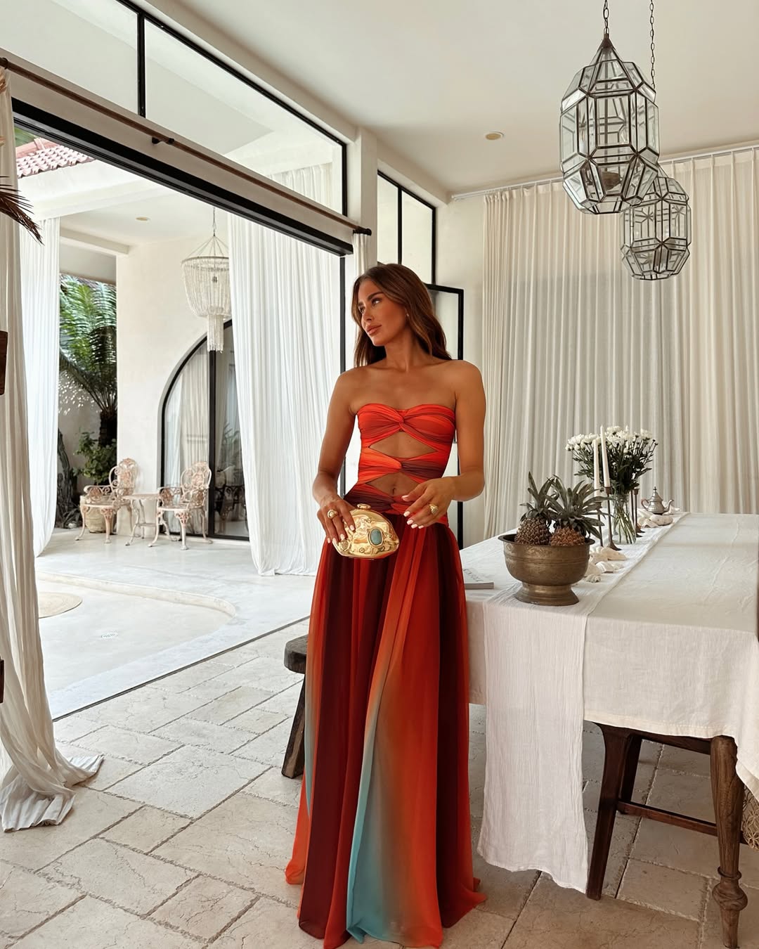 Sloane | Cutout Backless Chiffon Maxi Summer Dress