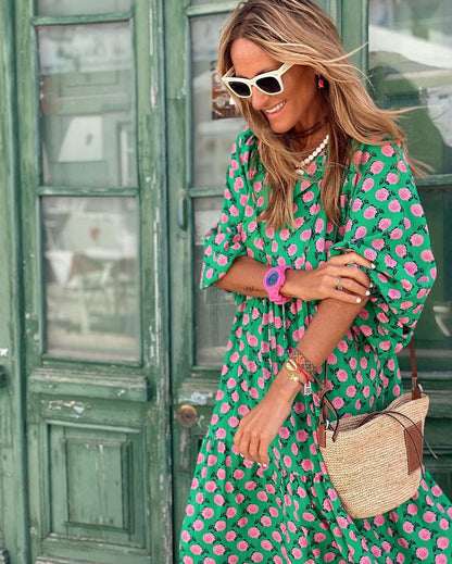Freya | Ruffle Boho Summer Beach Maxi Dress