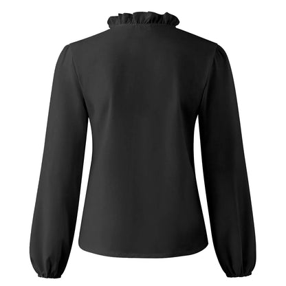 Éloise | Ruffle V Neck Long Sleeve Summer Blouse