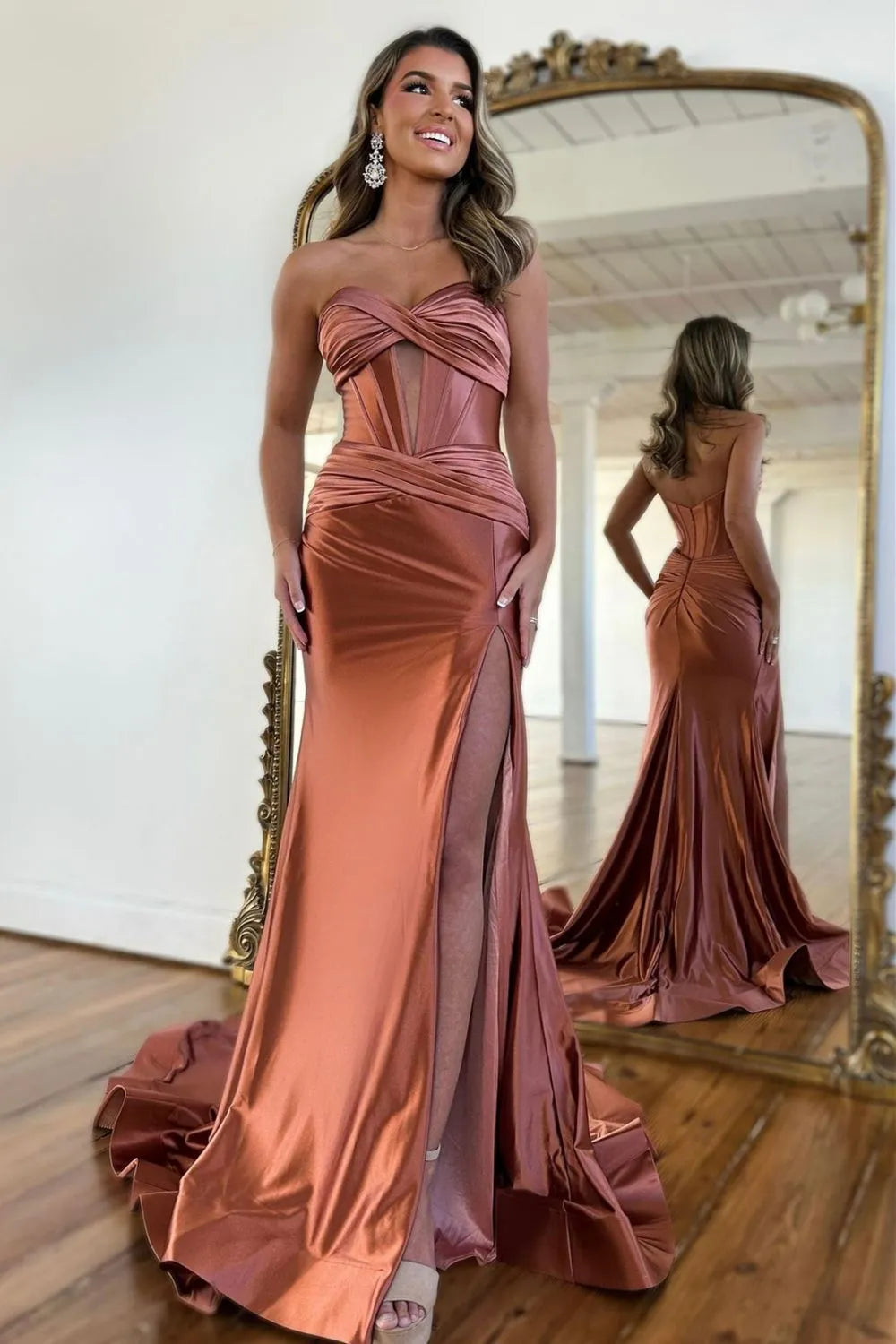 Ivy | Satin Corset Sweetheart Mermaid Bridesmaid Dress