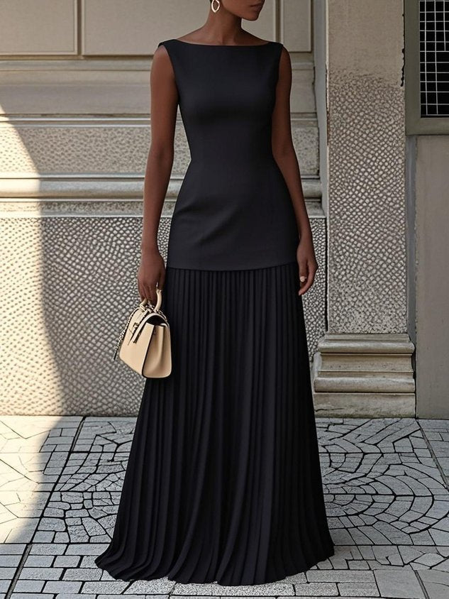 Cleo | Bateau Neck Summer Wedding Guest Maxi Dress