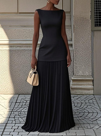 Cleo | Bateau Neck Summer Wedding Guest Maxi Dress
