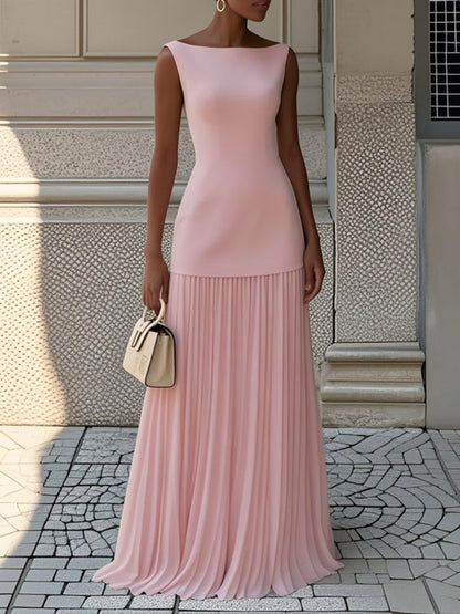 Cleo | Bateau Neck Summer Wedding Guest Maxi Dress