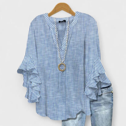 Loretta | Floral Ruffle Sleeve Day Blouse