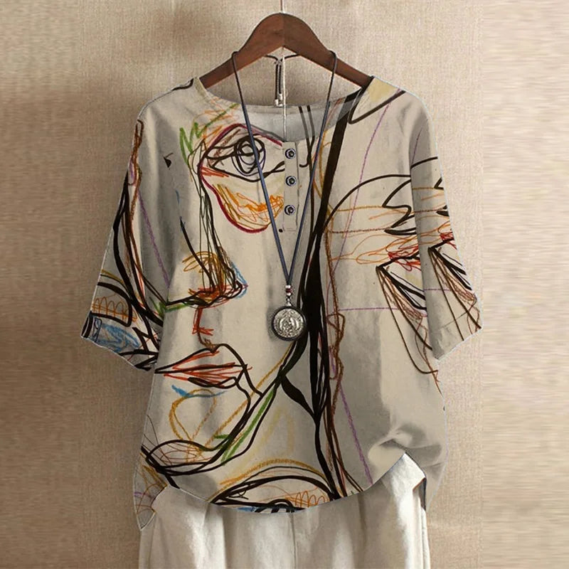 Vintage Inspired Peasant Summer Blouse
