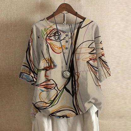 Vintage Inspired Peasant Summer Blouse