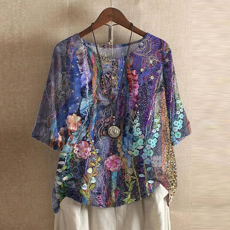 Vintage Inspired Peasant Summer Blouse