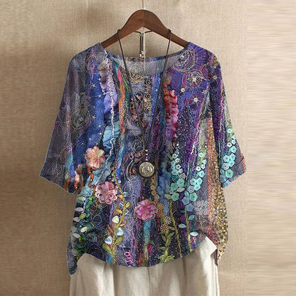 Vintage Inspired Peasant Summer Blouse