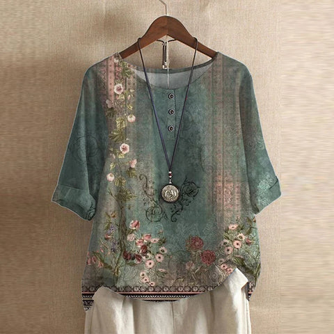 Vintage Inspired Peasant Summer Blouse