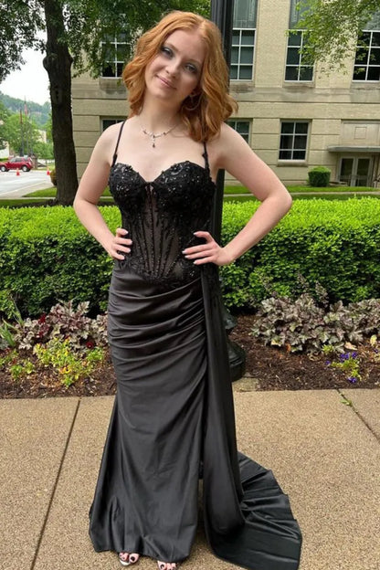June | Sequin Lace Corset Spaghetti Strap Bridesmaid Dress