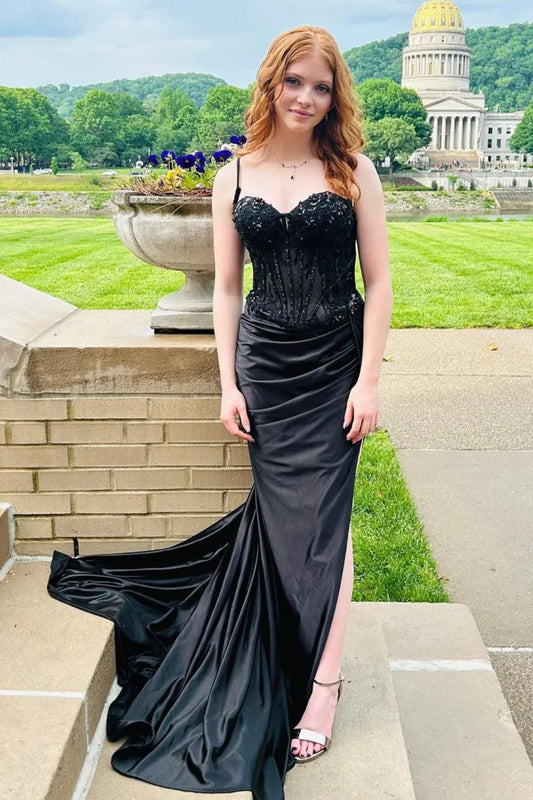 June | Sequin Lace Corset Spaghetti Strap Bridesmaid Dress