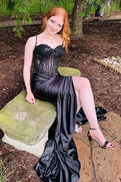 June | Sequin Lace Corset Spaghetti Strap Bridesmaid Dress