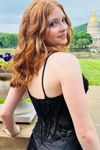 June | Sequin Lace Corset Spaghetti Strap Bridesmaid Dress