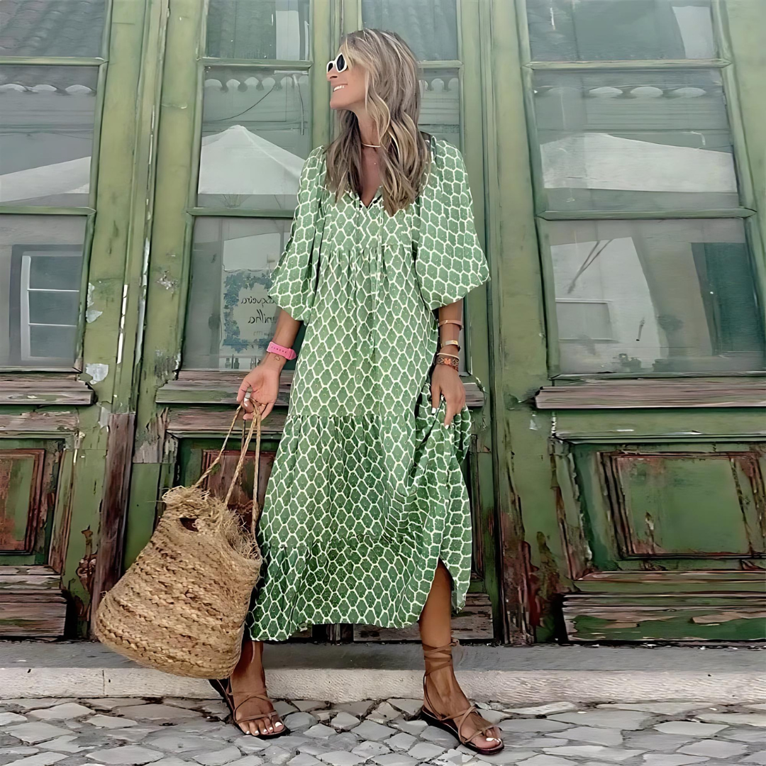 Freya | Ruffle Boho Summer Beach Maxi Dress