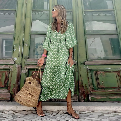 Freya | Ruffle Boho Summer Beach Maxi Dress