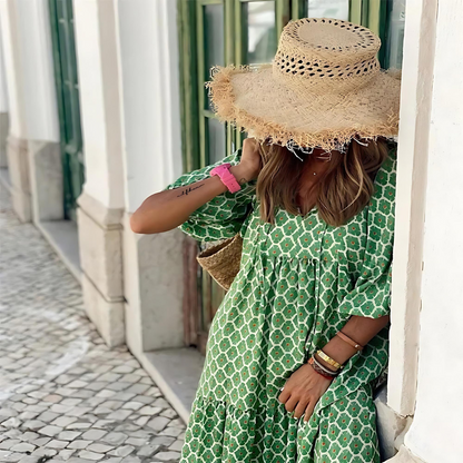 Freya | Ruffle Boho Summer Beach Maxi Dress