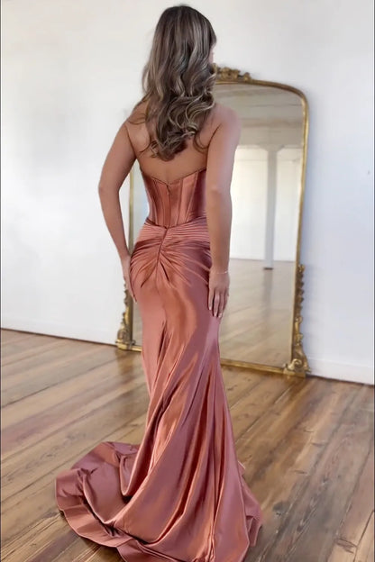 Ivy | Satin Corset Sweetheart Mermaid Bridesmaid Dress