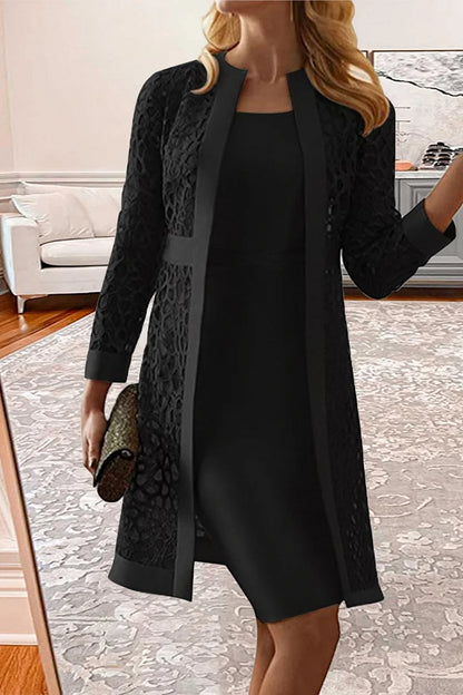 Morgan | Lace Coat Two Piece Wedding Guest Dress
