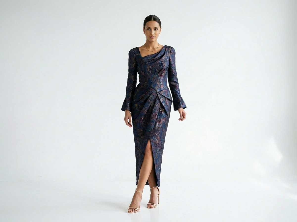 Emily | Elegant Pleated Midi Dress