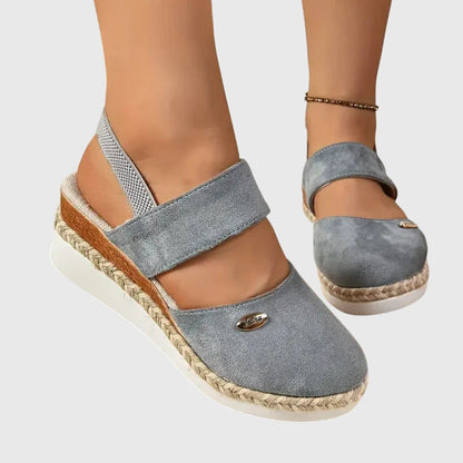 Remy | Closed Toe Wedge Comfort Platform Sandals