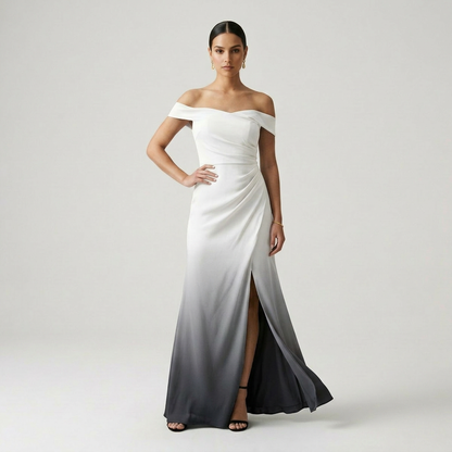 Grace | Ombre Off-Shoulder Wedding Guest Dress