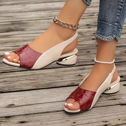 Croc Slingback Comfort Heeled Sandals