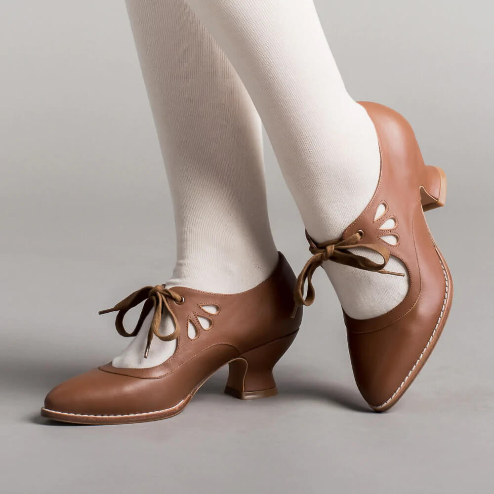 Ada | Lace Up Vintage Mary Jane Heels
