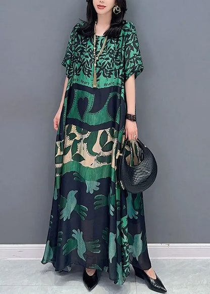 Kendall | Graphic Print Boho Oversized Maxi Dress