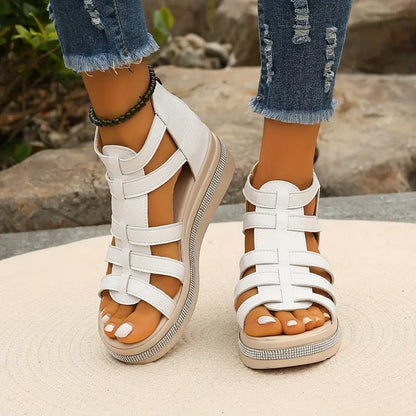 Gina | Rhinestone Comfort Platform Sandals