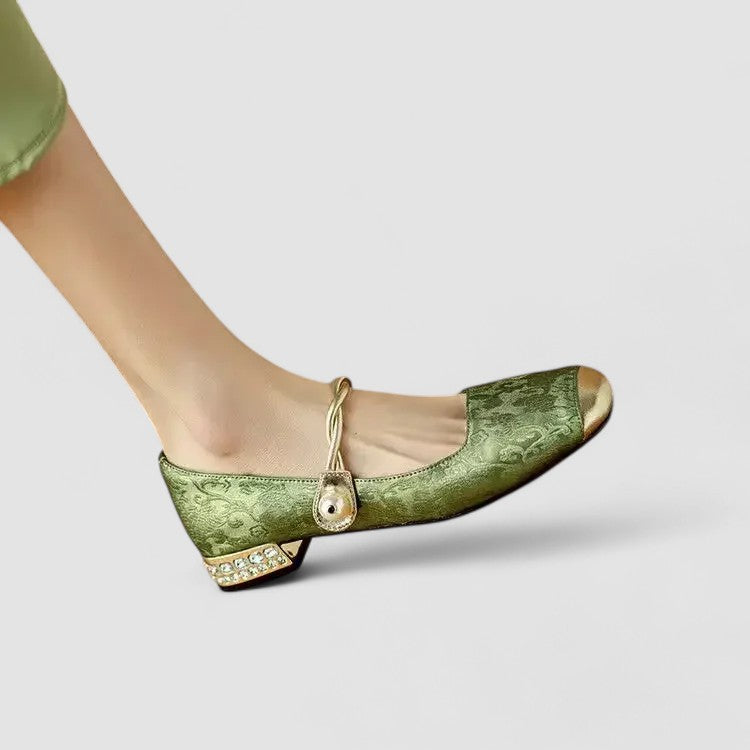 Gem | Pearl Chain Strap Comfortable Mary Jane Shoes