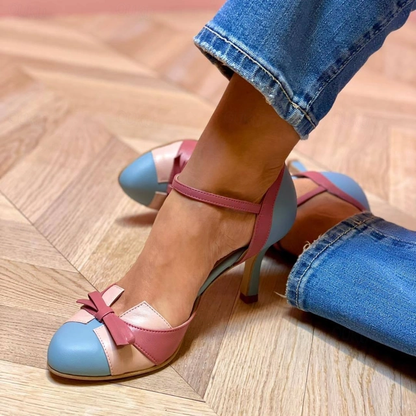 Donna | Elegant Bow Detail Ankle Strap Heels