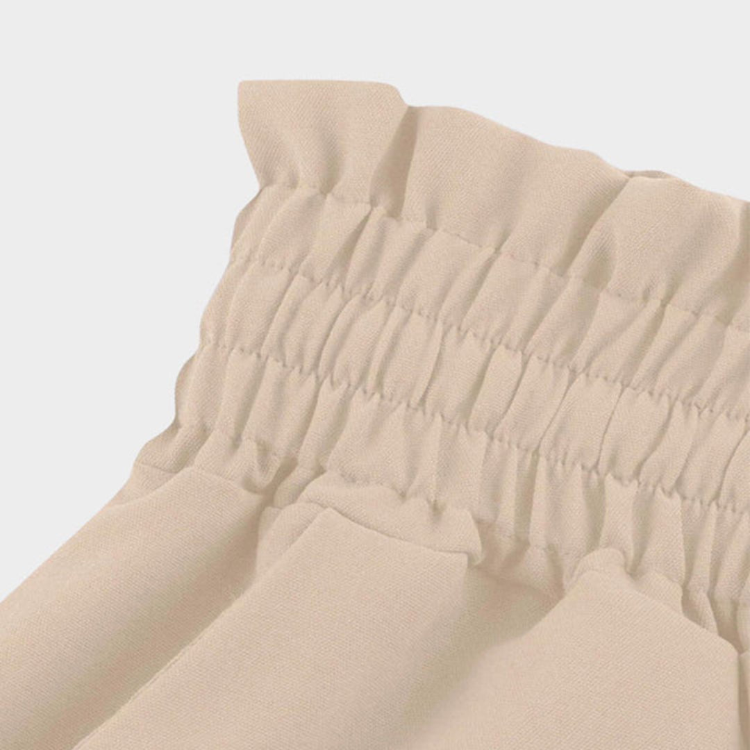Rowe | Drawstring A-Line High Waist Wide Leg Linen Pants