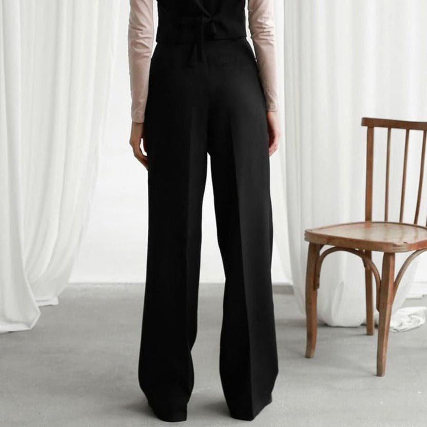 Vesper | Pleated High Waist Wide Leg Linen Pants