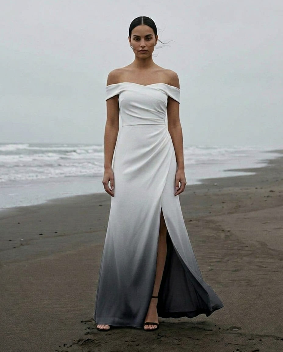 Grace | Ombre Off-Shoulder Wedding Guest Dress