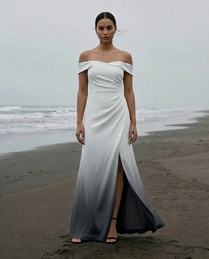 Grace | Ombre Off-Shoulder Wedding Guest Dress