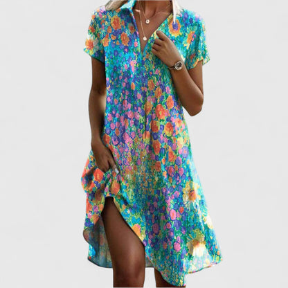 Bree | Dotted Flutter Sleeve Swing Midi Sundress